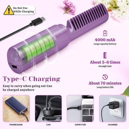 Mini Adjustable Hair Straightener Hot Comb